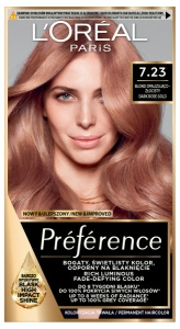 L'Oreal Paris Preference Farba do włosów 7.23 Bali Blond Opalizująco-Złocisty