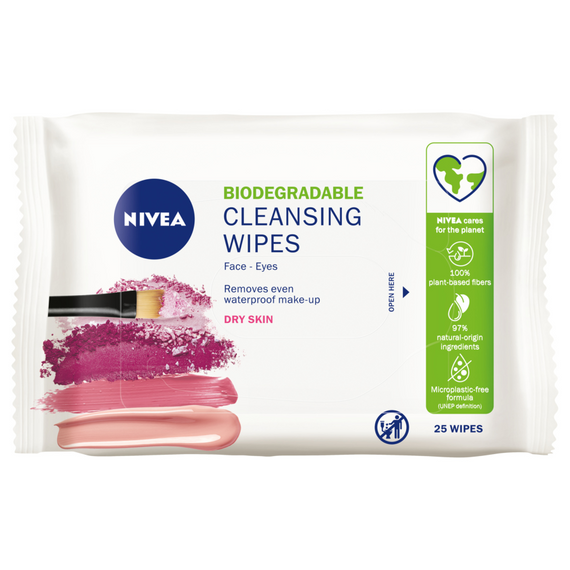 Nivea Biologisch abbaubare 3in1 Beruhigende Abschminktücher 25 Stk.