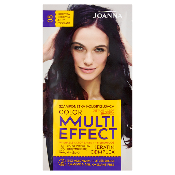 Joanna Multi Effect Color Färbeshampoo saftige Aubergine 08 35 g