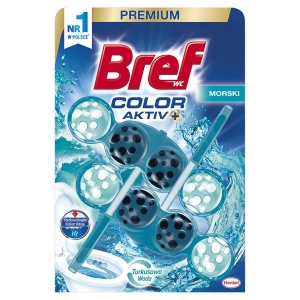 Bref WC Color Aktiv+ Wasch- und Duftanhänger für WC-Becken, Marine, 2 x 50 g