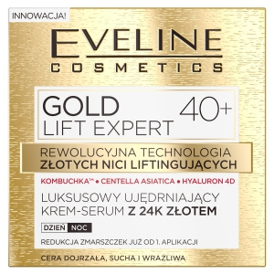 Eveline cosmetics Gold Lift Expert Luksusowy ujędrniający krem-serum z 24K złotem,d/n, 40+