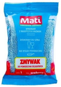 MATI  ZMYWAK KUCHENNY DO DELIKATNYCH POWIERZCHNI SREBRNY (1)