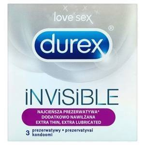 Durex Invisible Extra Lubricated Prezerwatywy 3 sztuki