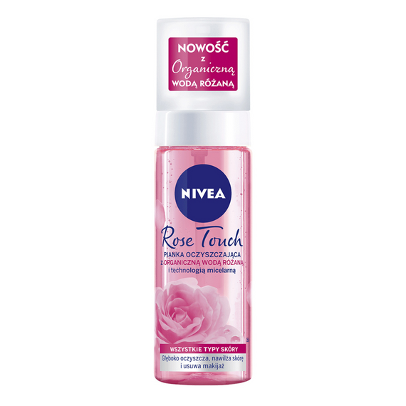 Nivea Rose Touch Pianka oczyszczająca do twarzy z organiczną wodą różaną 150 ml