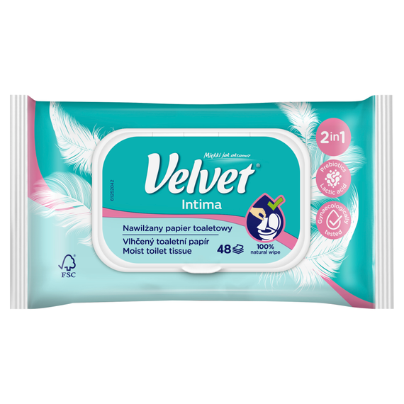 Velvet Intima Feuchtigkeitsspendendes Toilettenpapier 48 Stück