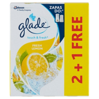 Glade Touch & Fresh Fresh Lemon Zapas do odświeżacza powietrza 3 x 10 ml