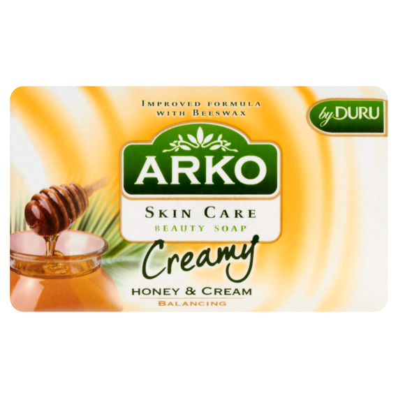 Arko Skin Care Creamy Balancing kosmetische Seife Honig und Creme 90 g