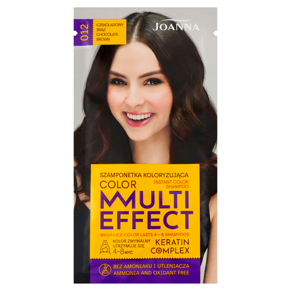 Joanna Multi Effect color Szamponetka koloryzująca czekoladowy brąz 012 35 g