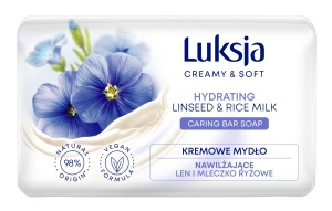 Luksja Creamy & Soft Creamy moisturizing soap linen and rice milk 90 g