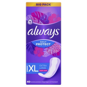 Always Daily Protect Slipeinlagen mit extra langem, frischem Duft, 40 Stück