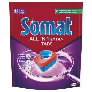 Somat All in 1 Extra Tabletki do mycia naczyń w zmywarkach 730,4 g (44 sztuki)