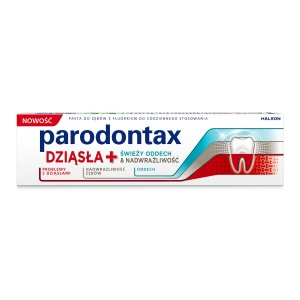 Parodontax Pasta do zębów z fluorkiem dziąsła + świeży oddech & nadwrażliwość 75 ml