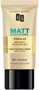 AA Make Up Matt Podkład matująco wygładzający 107 Dark Beige 30 ml