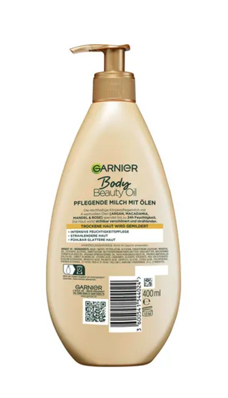 Garnier Body Oil Beauty Mleczko do Ciała z Olejkiem do Skóry Suchej 400 ml