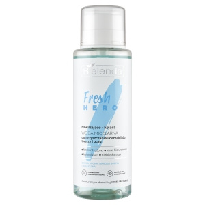 Bielenda Fresh Hero Feuchtigkeitsspendendes und beruhigendes Mizellenwasser zur Reinigung und Make-up-Entfernung, 400 ml