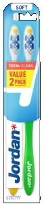 Jordan Total Clean Szczoteczka do zębów miękka 2 sztuki