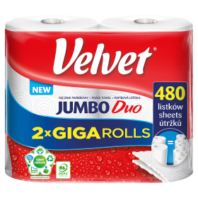Velvet Jumbo Duo Papierhandtuch, 2 Rollen