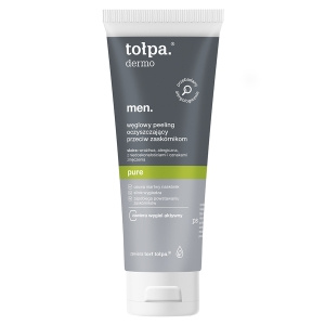 tołpa dermo men. pure. węglowy peeling oczyszczający przeciw zaskórnikom, 100 ml