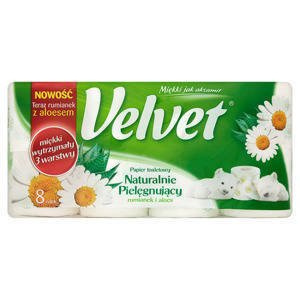 Samt Toilettenpapier Kamille und Aloe 8 Rollen