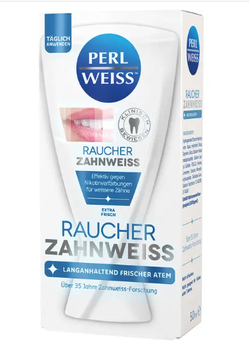 Perlweiss Pasta Do Zębów Wybielająca Dla Palaczy 50 ml z Niemiec
