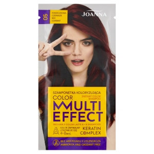 Joanna Multi Effect color Coloring shampoo currant red 05 35 g