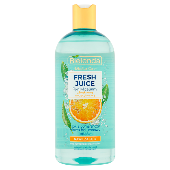 Bielenda Fresh Juice Feuchtigkeitsspendende Mizellenflüssigkeit mit bioaktivem Zitruswasser 500 ml