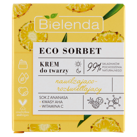 Bielenda Eco Sorbet Feuchtigkeitsspendende und leuchtende Gesichtscreme 50 ml