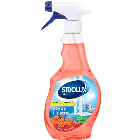 Płyn do mycia szyb i luster SIDOLUX Kwiat granatu 500 ml