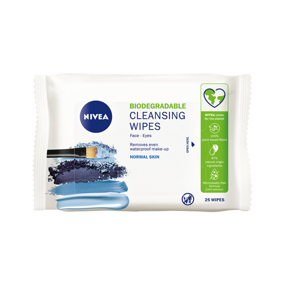 Nivea Biologisch abbaubare 3in1 Erfrischende Abschminktücher 25 Stk