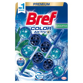 Bref WC Color Aktiv+ Wasch- und Duftanhänger für Toilettenschüssel Eukalyptus 2 x 50 g