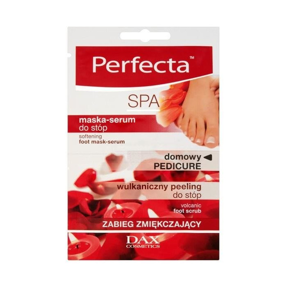 Perfecta SPA Domowy Pedicure Zabieg zmiękczający Maska-serum i wulkaniczny peeling do stóp 2 x 6ml
