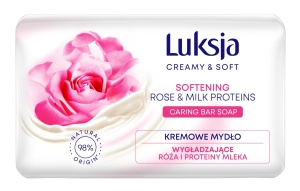 Luksja Creamy & Soft Creamy smoothing soap with rose and milk proteins 90 g