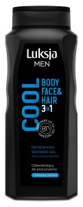 Luksja Men Cool Odświeżający żel pod prysznic 3w1 500 ml