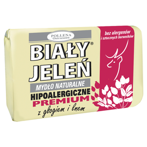 Biały Jeleń Naturseife Weißdorn und Leinen 100 g
