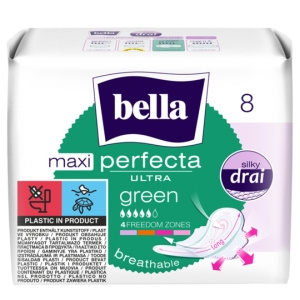 Bella Perfecta Ultra Maxi Green Silky Drai Damenbinden 8 Stück