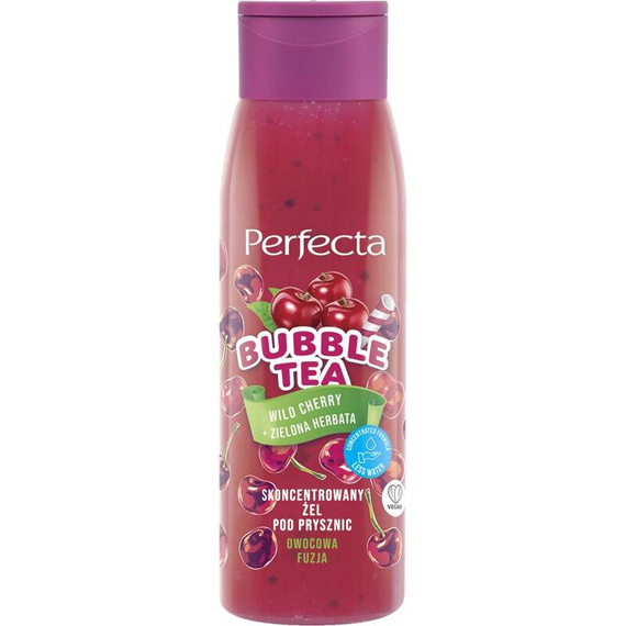 Perfecta Bubble Tea Skoncentrowany żel pod prysznic Wild Cherry & Zielona Herbata 400 ml