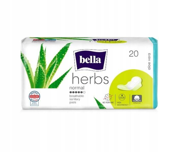 Bella Herbs Aloe Vera 20 Stück Damenbinden.