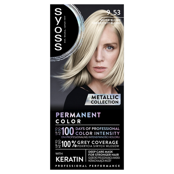 Syoss Metallic Collection Permanent hair dye 9-53 silver pink