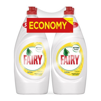 Fairy Original Lemon Green Dishwashing Liquid with. No soaking, no grease, no problem 1.8L