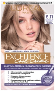 8.11 Ultra ash light Blonde L'Oreal Excellence Cool Creme permanent hair dye