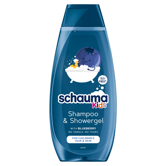 Schauma Kids Hair Shampoo and Shower Gel for Boys with Blueberry Extract 400 ml