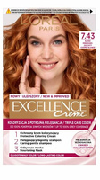 L'Oréal Paris Excellence Creme 7.43 Kupfer-Goldblond | Permanente Farbe + dreifache Pflege