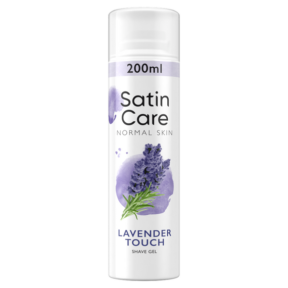 Gillette Satin Care Rasiergel für Damen, Lavender Touch, 200 ml