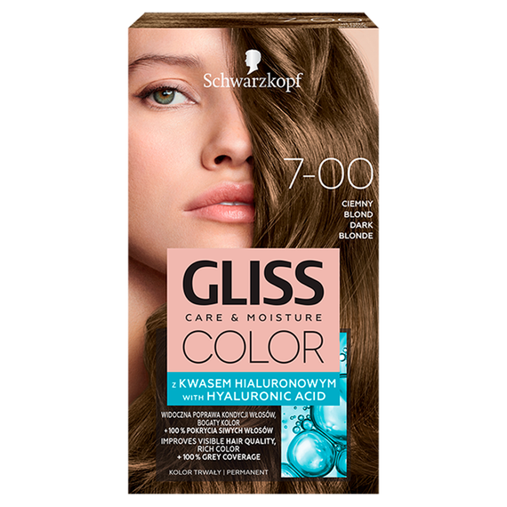 Schwarzkopf Gliss Color 7-00 Dunkelblond — dauerhafte Coloration mit Pflege