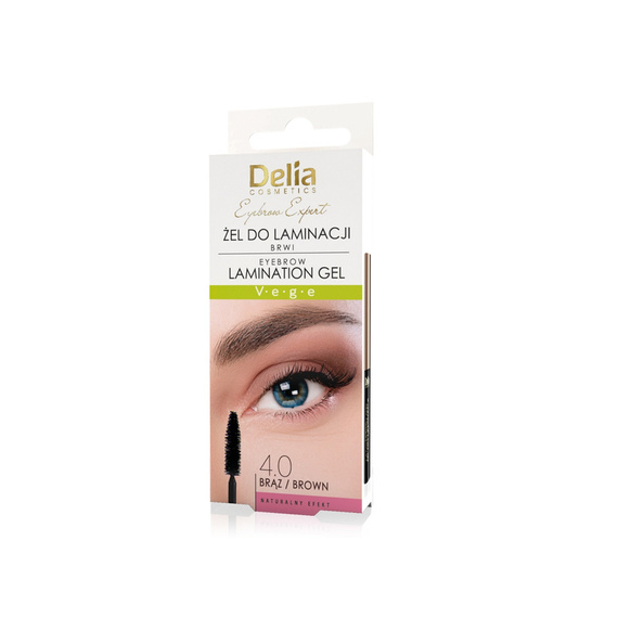 DELIA Żel do laminacji brwi, 4 ml 4.0 Brąz