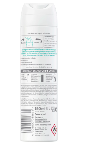 Hidrofugal Dusch Frische Deodorant 150 ml – Schutz und Frische