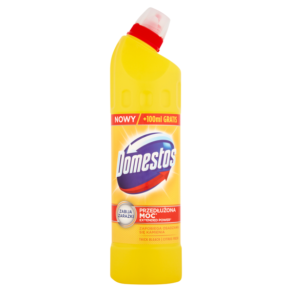 Domestos Przedłużona Moc Citrus Fresh Płyn czyszcząco-dezynfekujący 750 ml