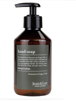Jean&Len Mydło w płynie bez parabenów wegańskie Rozmaryn i Imbir 250 ml z Niemiec