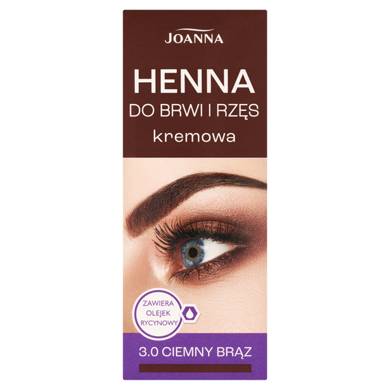 Joanna Henna für Augenbrauen und Wimpern Creme 3.0 Dunkelbraun