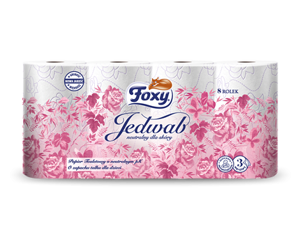 Foxy Jedwab Papier toaletowy 8 rolek